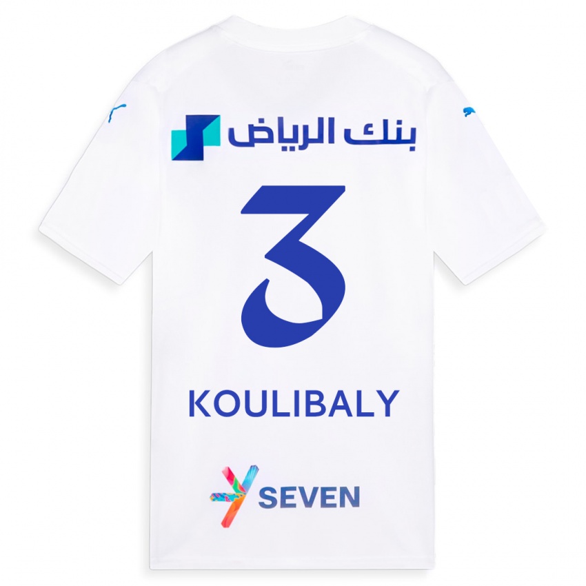 Mujer Camiseta Kalidou Koulibaly #3 Blanco 2ª Equipación 2023/24 La Camisa México