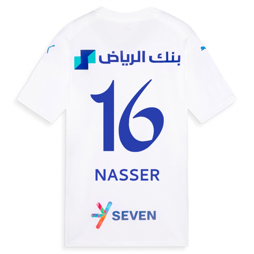 Mujer Camiseta Nasser Al-Dawsari #16 Blanco 2ª Equipación 2023/24 La Camisa México