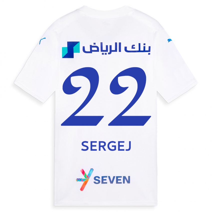 Mujer Camiseta Sergej Milinkovic-Savic #22 Blanco 2ª Equipación 2023/24 La Camisa México