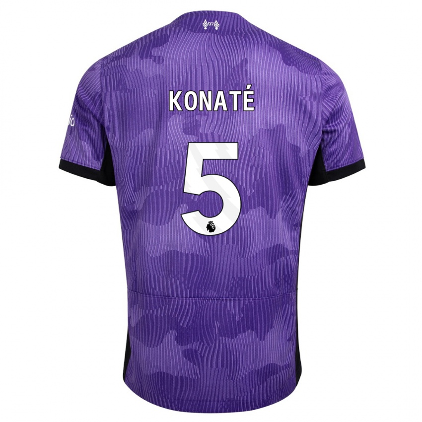 Mujer Camiseta Ibrahima Konate #5 Púrpura Equipación Tercera 2023/24 La Camisa México