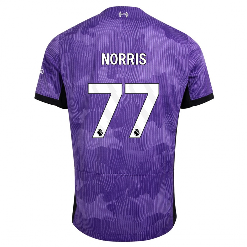Mujer Camiseta James Norris #77 Púrpura Equipación Tercera 2023/24 La Camisa México