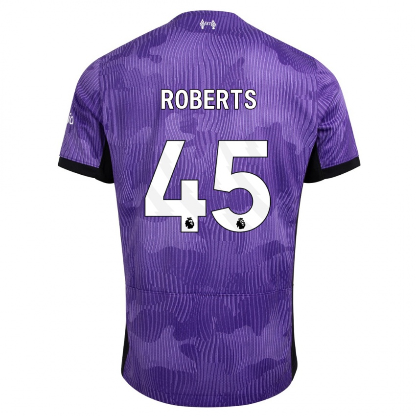 Mujer Camiseta Iwan Roberts #45 Púrpura Equipación Tercera 2023/24 La Camisa México