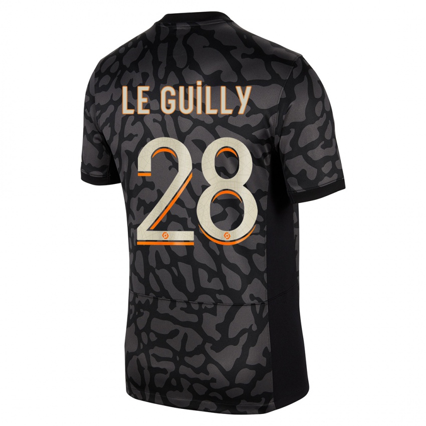 Mujer Camiseta Jade Le Guilly #28 Negro Equipación Tercera 2023/24 La Camisa México